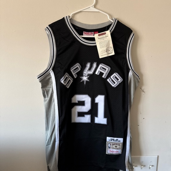Mitchell & Ness Black and White Spurs Jersey